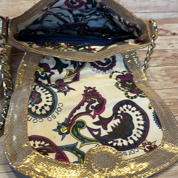 Corso Como Gold Mini Shoulder Handbag Purse Cross Body Mini Bag Genuine leather - Picture 7 of 12